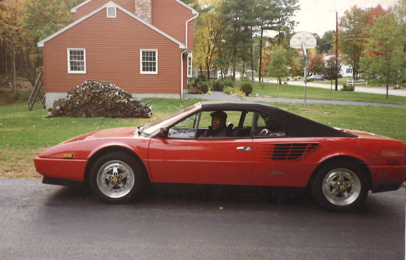 Jim in his cherished Ferrari Mondial.